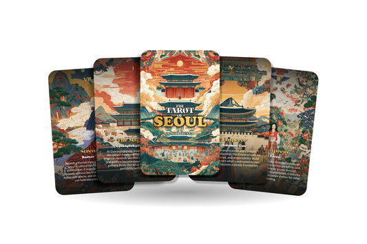 The Tarot of Seoul – A Korean Heritage Tarot Deck – 22 Tarot Cards – Palaces, Mountains, and Modern Spirit