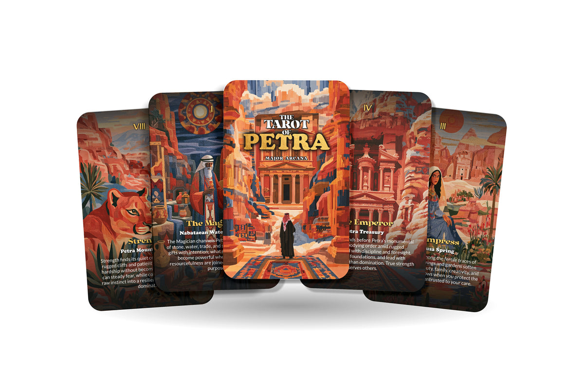 The Tarot of Petra – An Ancient Nabataean Tarot Deck – 22 Tarot Cards – Rose-City Mysteries of the Desert
