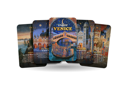 The Tarot of Venice – A Venetian Mysteries Tarot Deck – 22 Tarot Cards – Canals, Masks, and Renaissance Magic