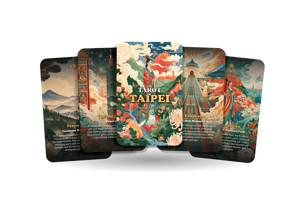 The Tarot of Taipei – A Taiwanese Mountain Tarot Deck – 22 Tarot Cards – Temples, Tea, and Island Mysticism