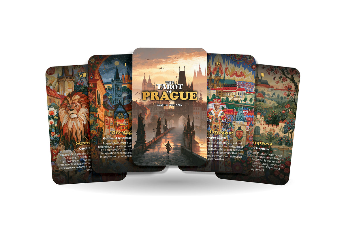 The Tarot of Prague – A Bohemian Mysteries Tarot Deck – 22 Tarot Cards – Gothic Legends and Alchemical Wisdom