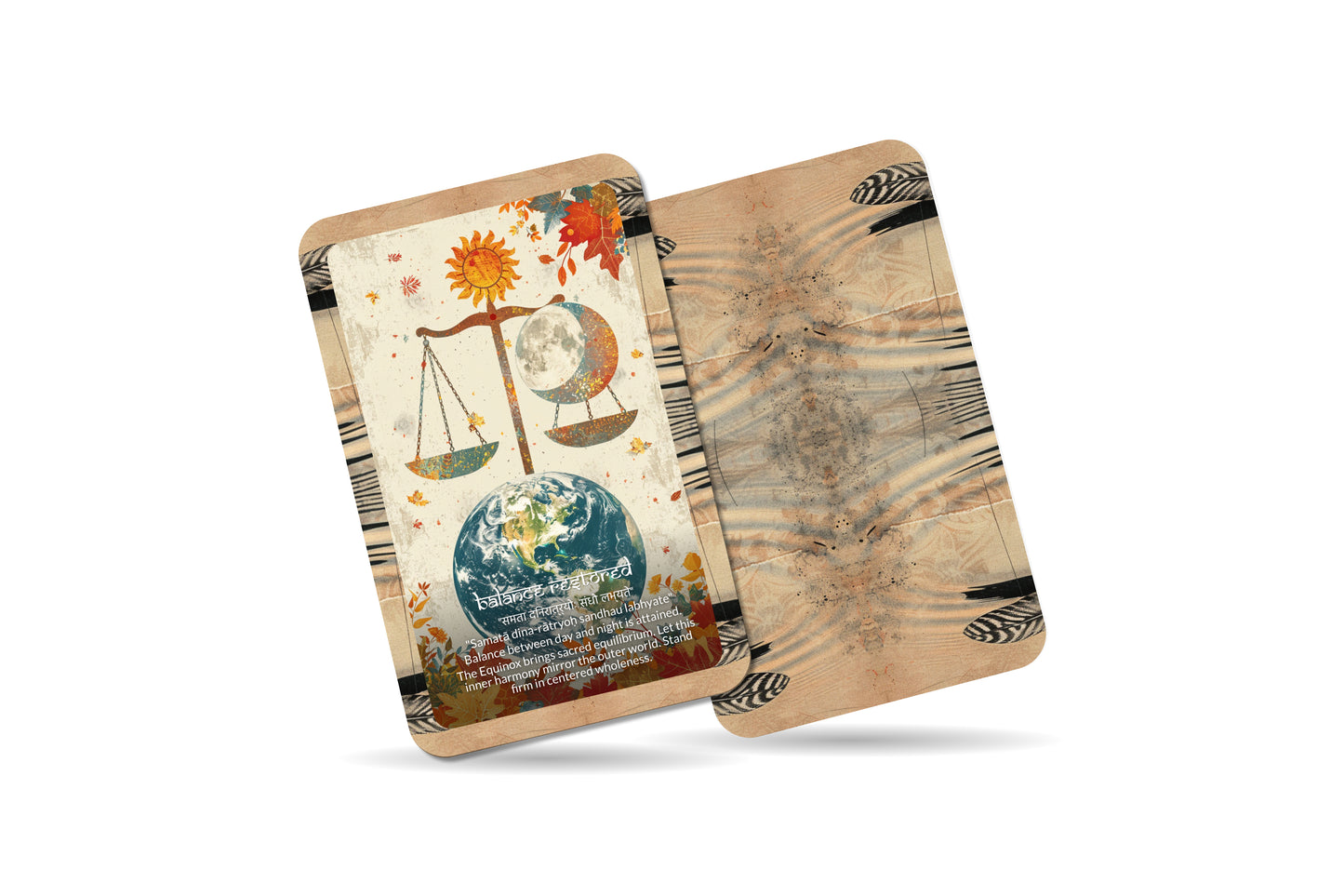 Equinox Mantra – A Balance and Transition Oracle Deck – 22 Oracle Cards – Aligning Light and Dark