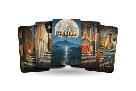 The Tarot of Naples – A Mediterranean Mysteries Tarot Deck – 22 Tarot Cards – Vesuvius, Ancient Ruins, and Italian Soul