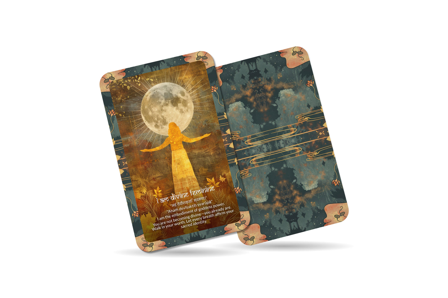 Divine Feminine Mantra – A Goddess Awakening Oracle Deck – 22 Oracle Cards – Embodying Sacred Power