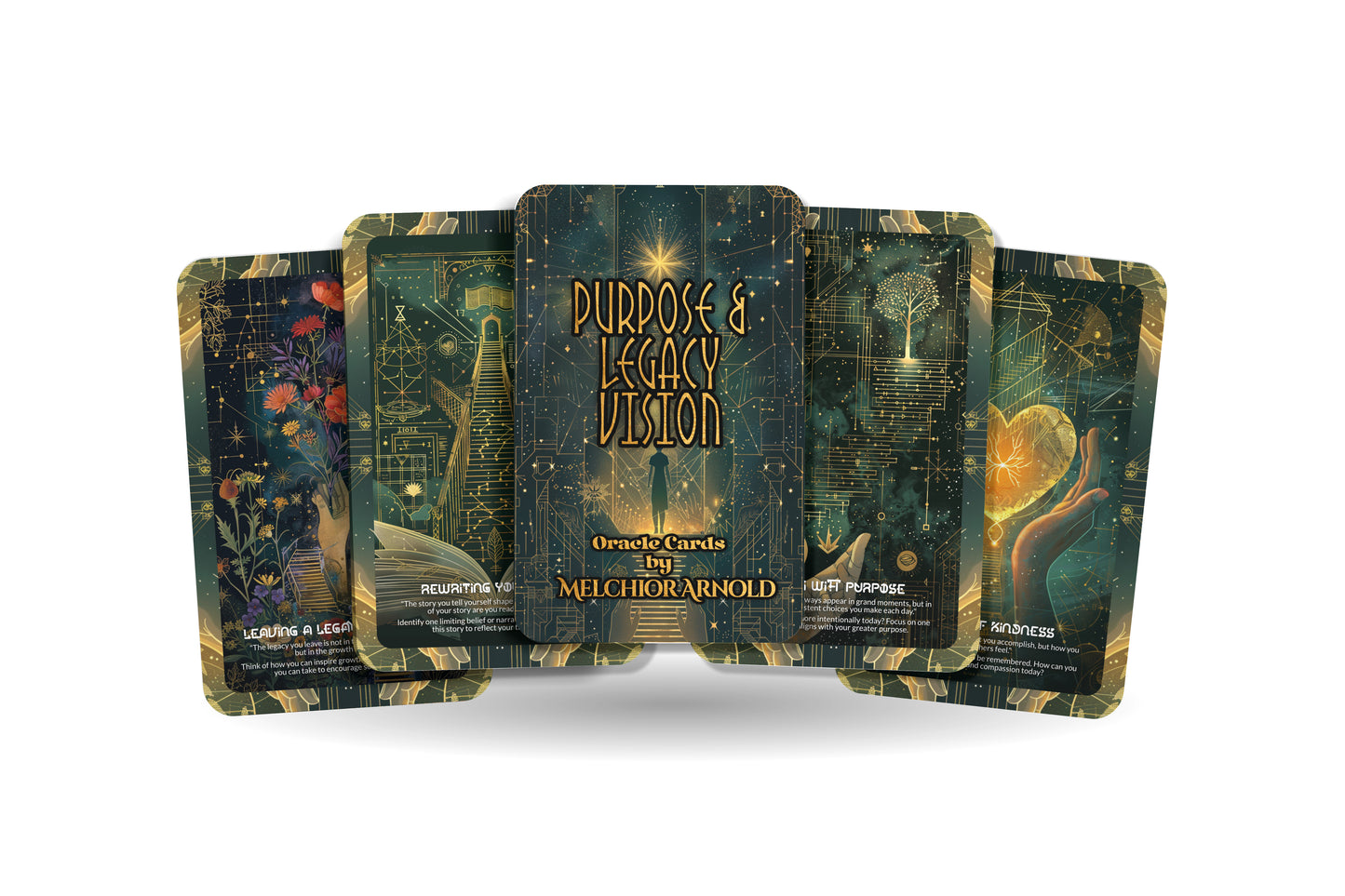 Purpose & Legacy Vision Deck – Live With Intention – Define Your Path & Life Mission 22-Card Deck