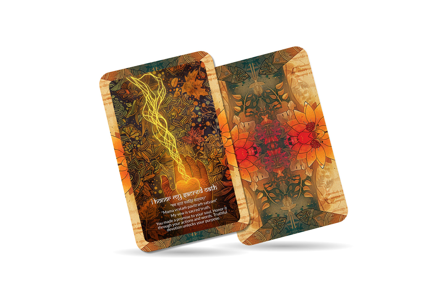 Sacred Vow Mantra – A Soul Commitment Oracle Deck – 22 Oracle Cards – Honoring Promises of the Heart