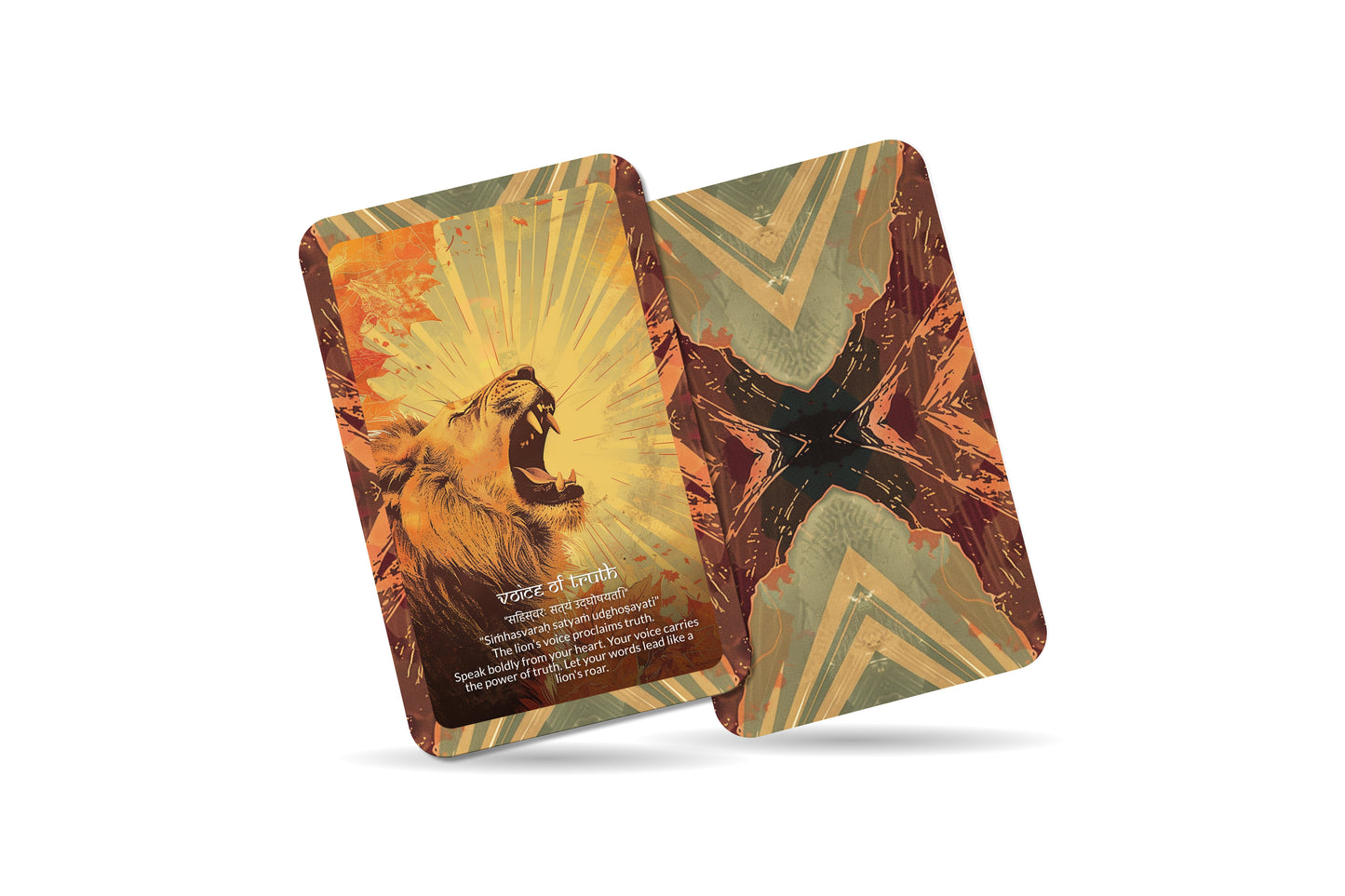 Lion Mantra – A Courage Oracle Deck – 22 Oracle Cards – Strength of the Heart Warrior