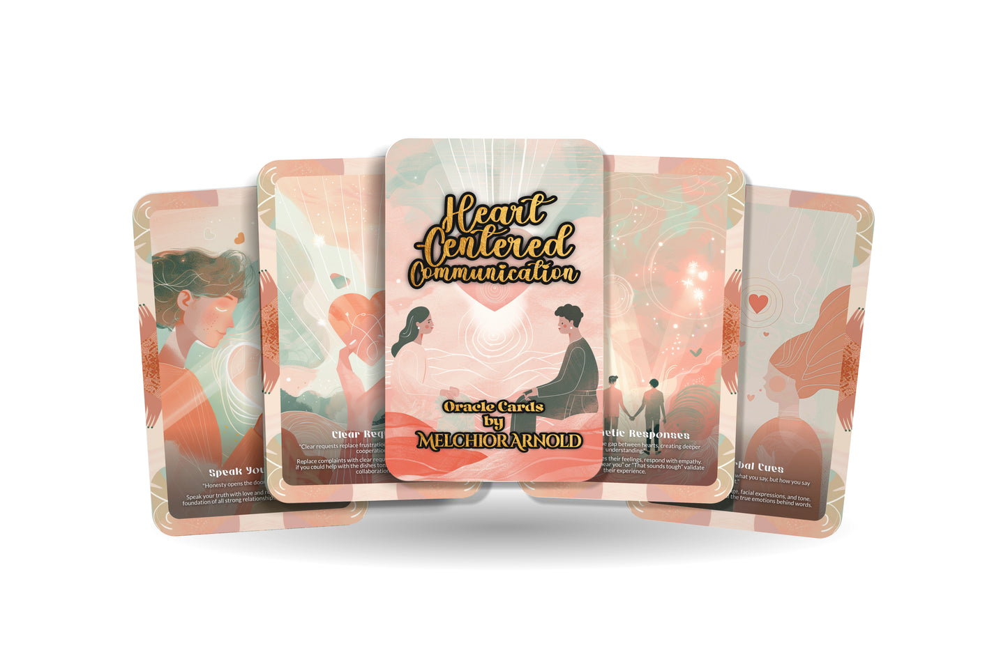 Heart-Centered Communication Cards – Speak From the Soul – Deep Listening & Loving Expression 22-Card Deck