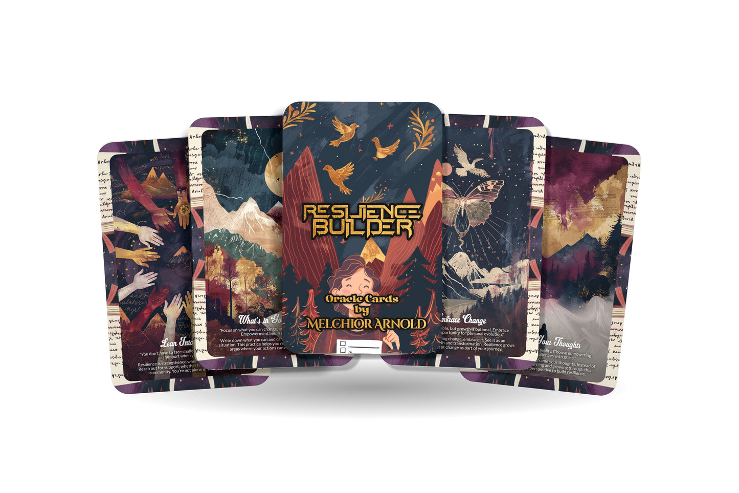 Resilience Builder Cards – Cultivate Inner Strength – Bounce Back From Life’s Challenges 22-Card Deck