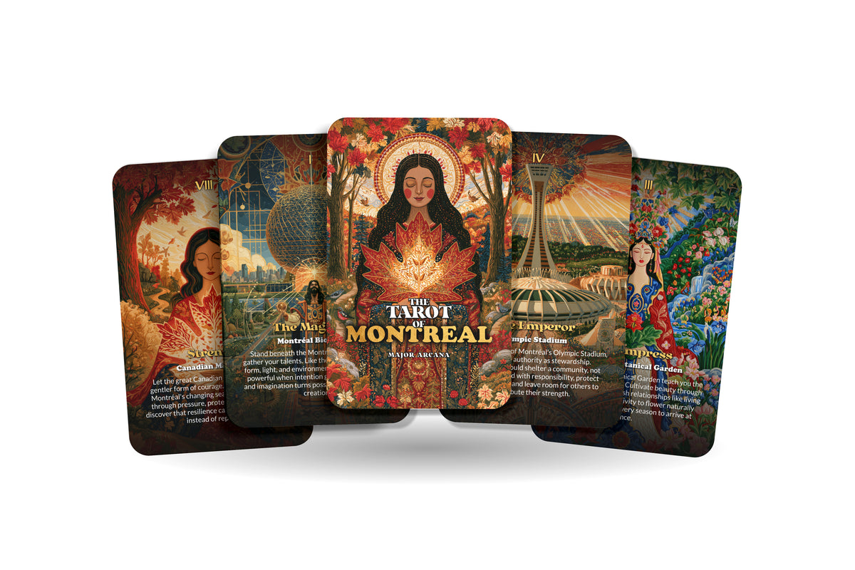 The Tarot of Montreal – A French Canadian Tarot Deck – 22 Tarot Cards – Heritage, Art, and Northern Spirit