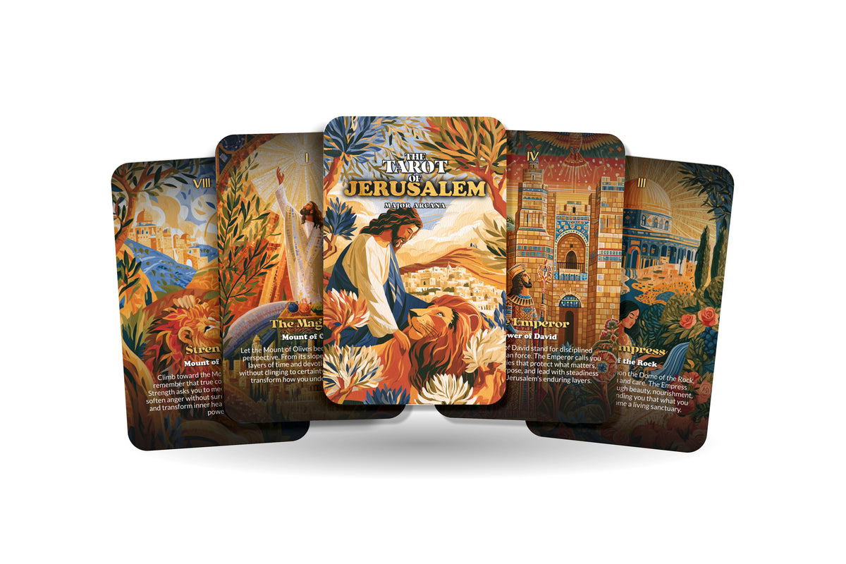 The Tarot of Jerusalem – A Sacred City Tarot Deck – 22 Tarot Cards – Ancient Faiths and Spiritual Heritage