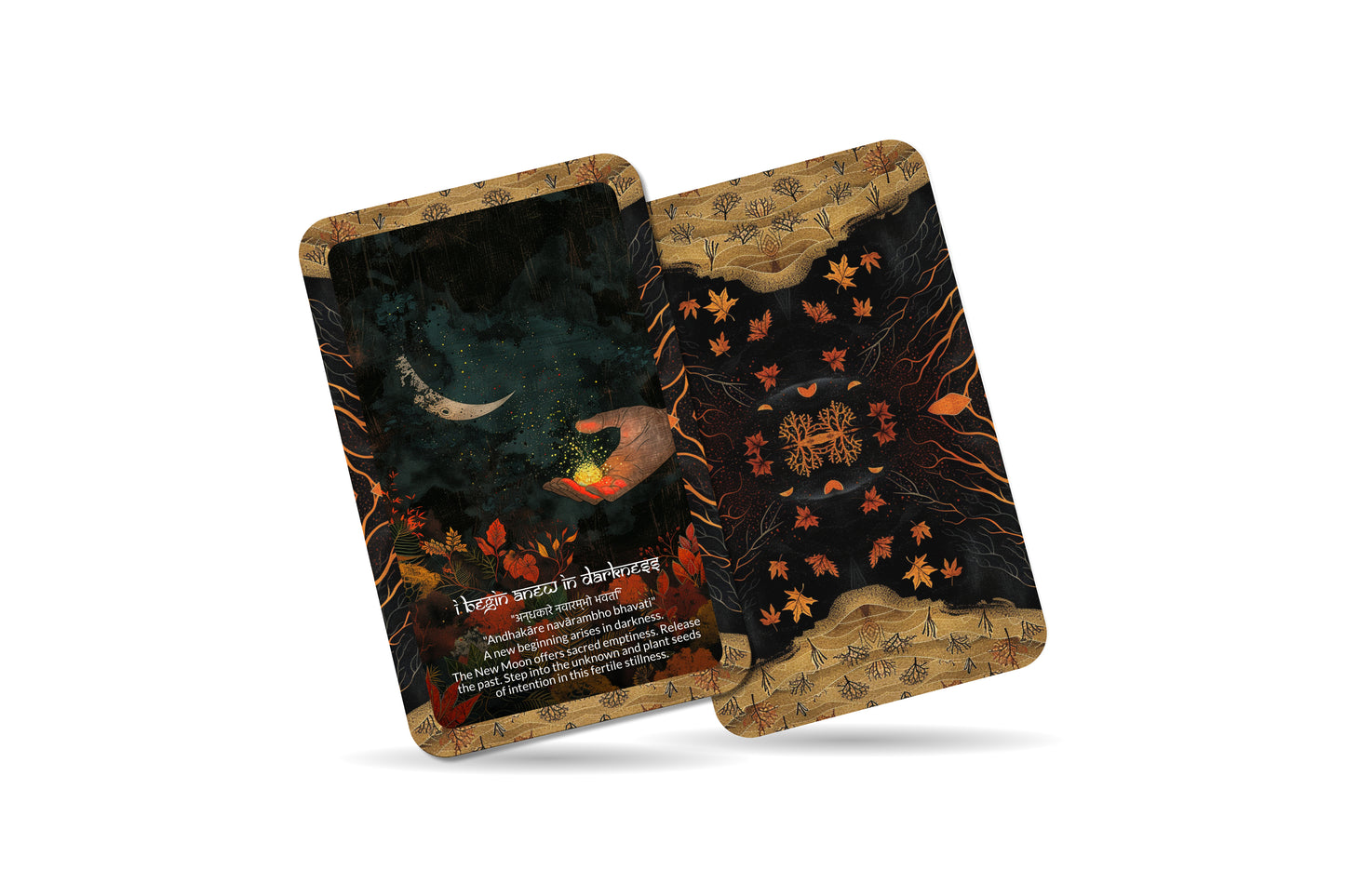 New Moon Mantra – A Seed of Intention Oracle Deck – 22 Oracle Cards – Begin Anew with the Dark Moon