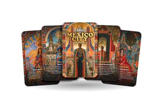 The Tarot of Mexico City – An Aztec Heritage Tarot Deck – 22 Tarot Cards – Ancient Gods and Modern Mysteries