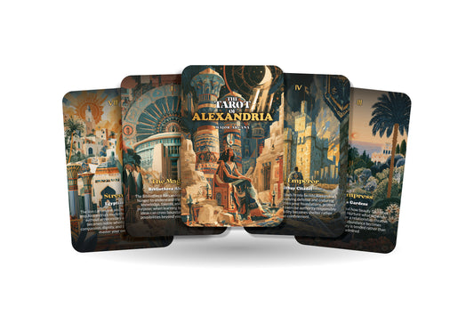 The Tarot of Alexandria – A Mediterranean Heritage Tarot Deck – 22 Tarot Cards – Ancient Wisdom by Egypt’s Sacred Sea