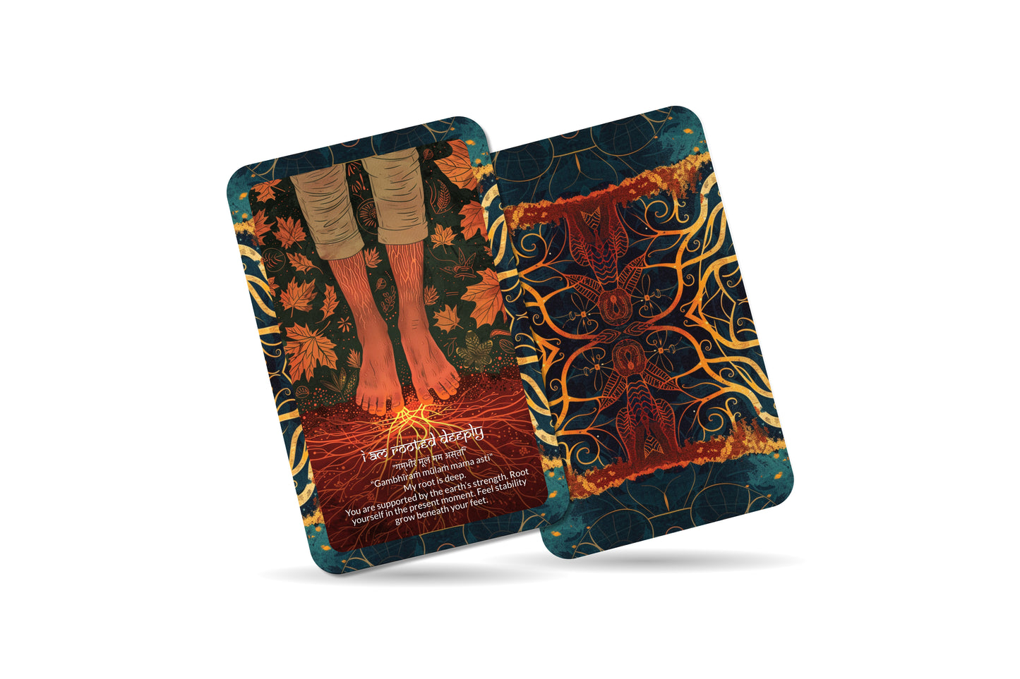 Root (Grounding) Mantra – A Stability Oracle Deck – 22 Oracle Cards – Anchoring into Earth Power