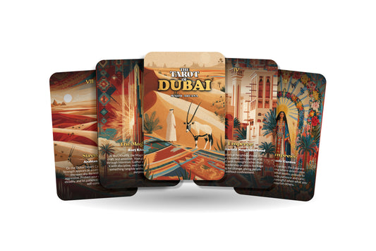 The Tarot of Dubai – A Desert Vision Tarot Deck – 22 Tarot Cards – From Ancient Sands to Modern Wonder