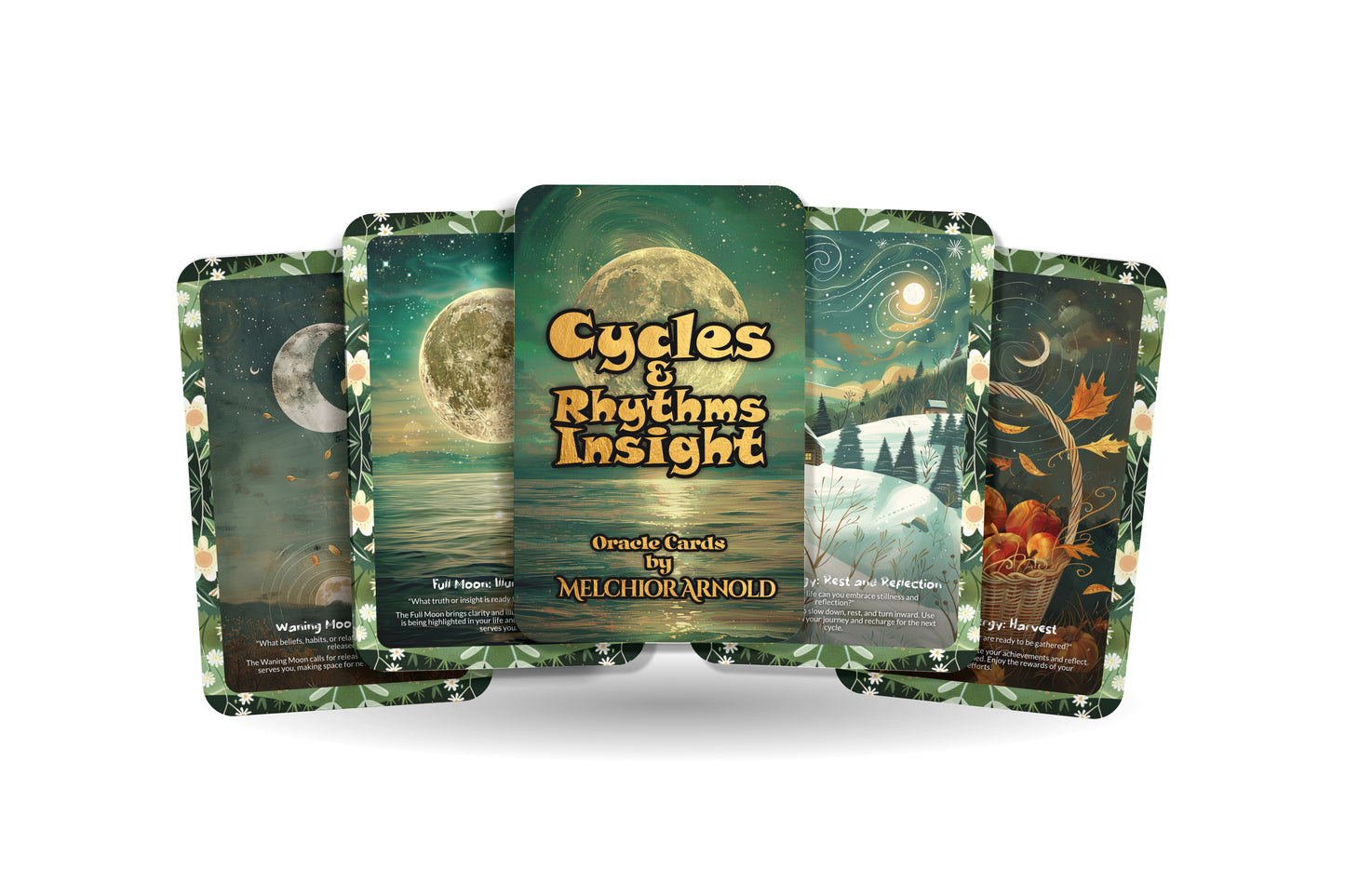 Cycles & Rhythms Insight Cards – Flow With Life’s Seasons – Align With Natural Energy Patterns 22-Card Deck