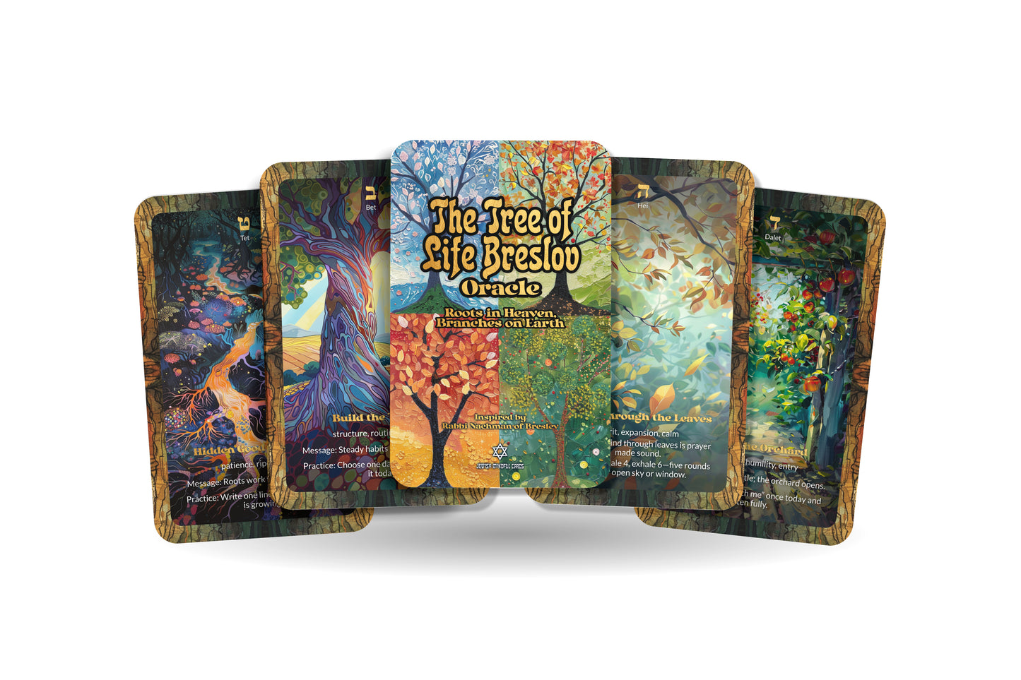 The Tree of Life Breslov Oracle – Roots in Heaven, Branches on Earth – 22 Oracle Cards – Kabbalistic Growth