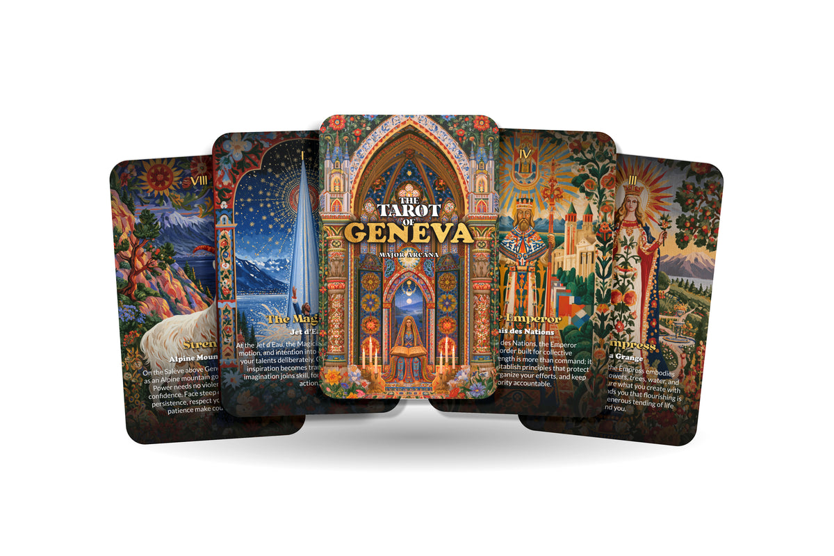 The Tarot of Geneva – A Lake and Alpine Tarot Deck – 22 Tarot Cards – Serenity and Swiss Mountain Wisdom