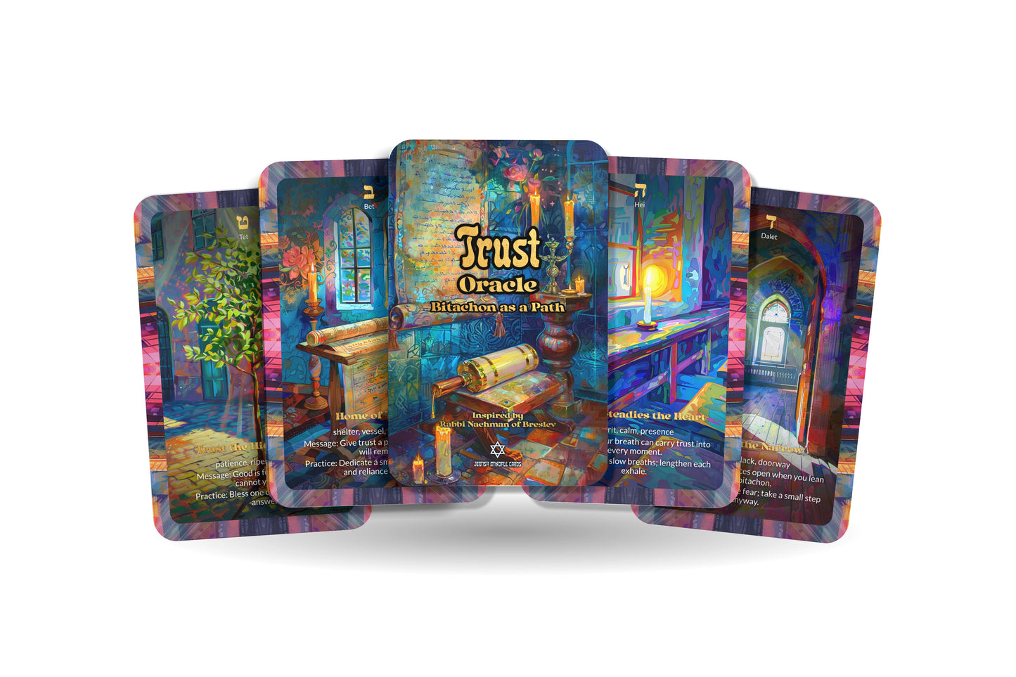Trust Oracle – Bitachon as a Path – 22 Oracle Cards – Rest in Divine Care