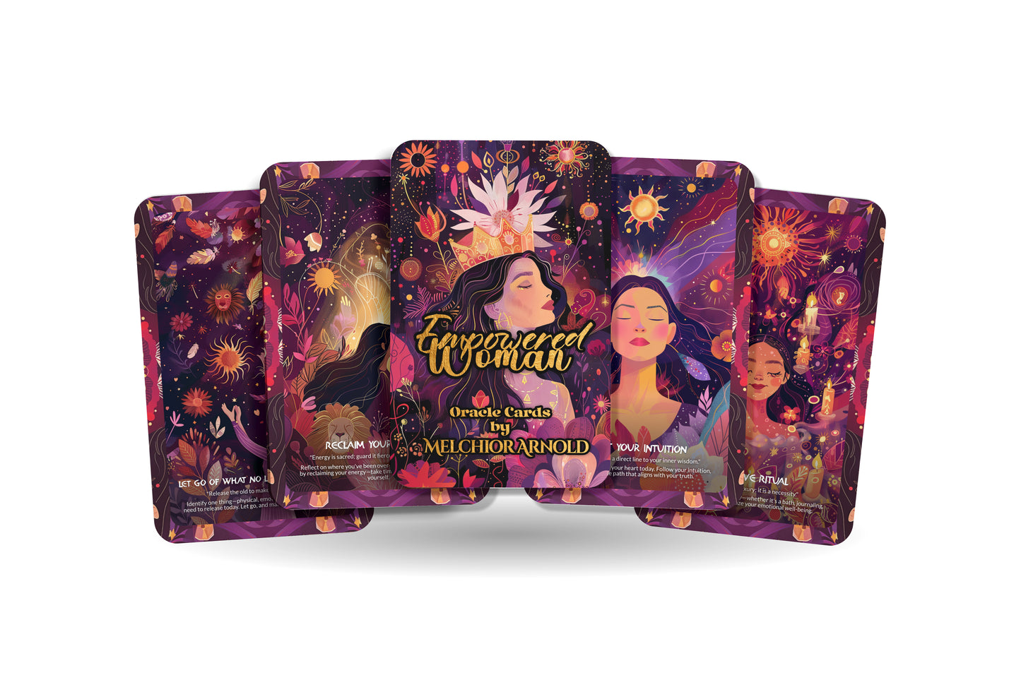Empowered Woman Oracle – Embody Feminine Strength – Rise Into Your Power & Purpose 22-Card Deck