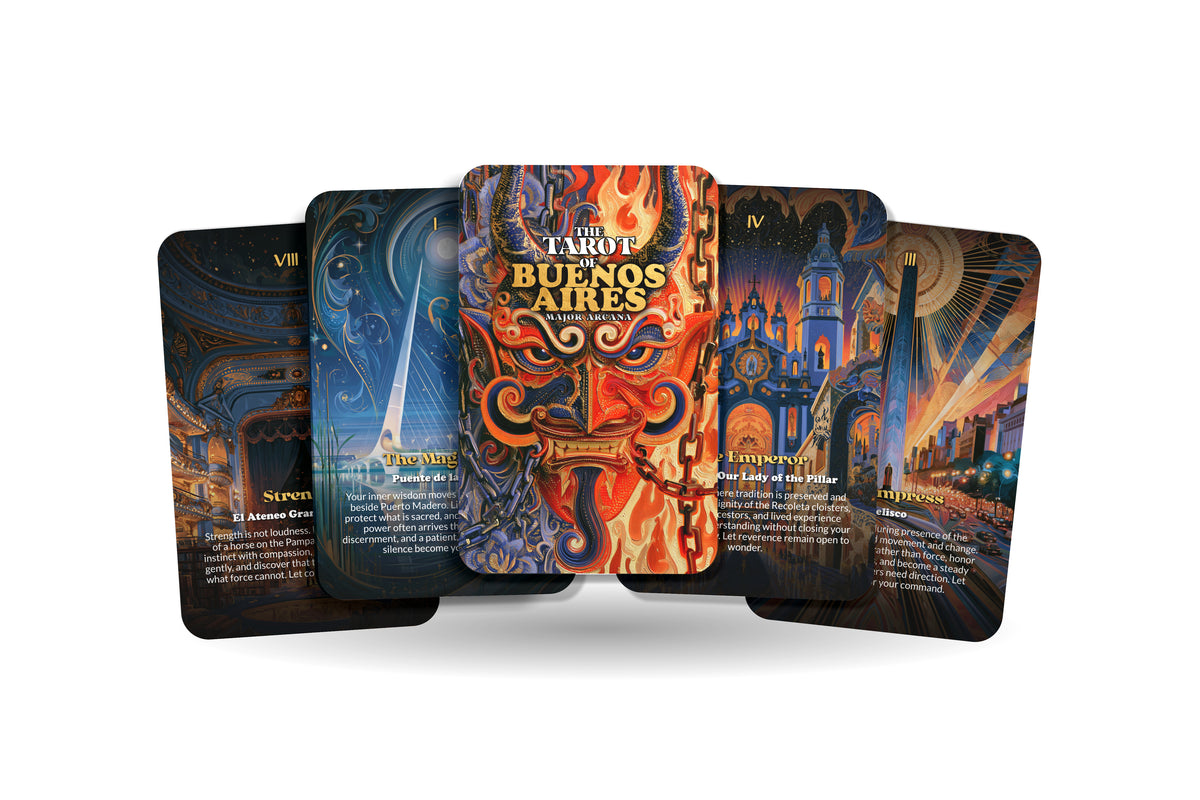 The Tarot of Buenos Aires – A Tango Spirit Tarot Deck – 22 Tarot Cards – Passion, Rhythm, and Argentine Soul