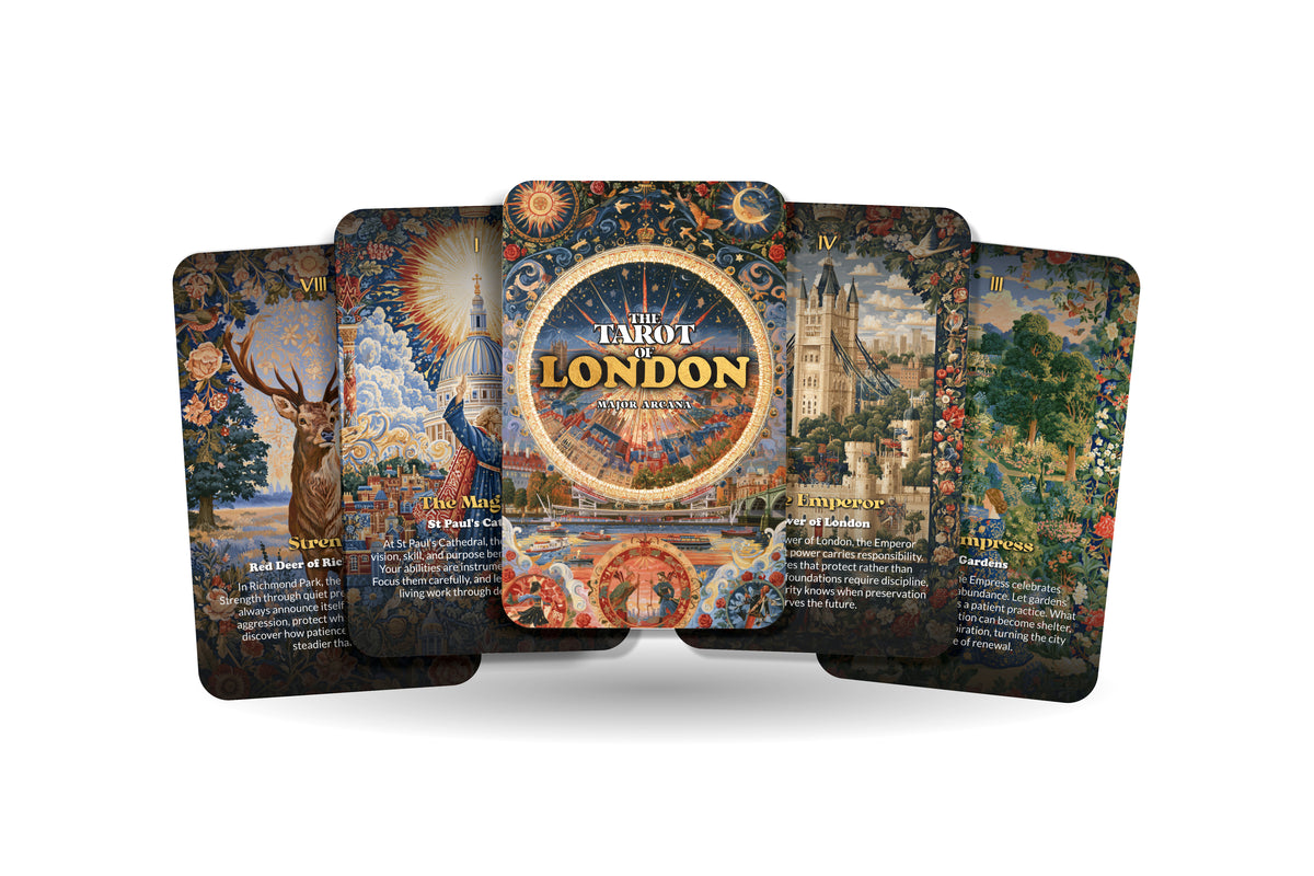 The Tarot of London – A Royal Heritage Tarot Deck – 22 Tarot Cards – Legends, Landmarks, and British Mysteries