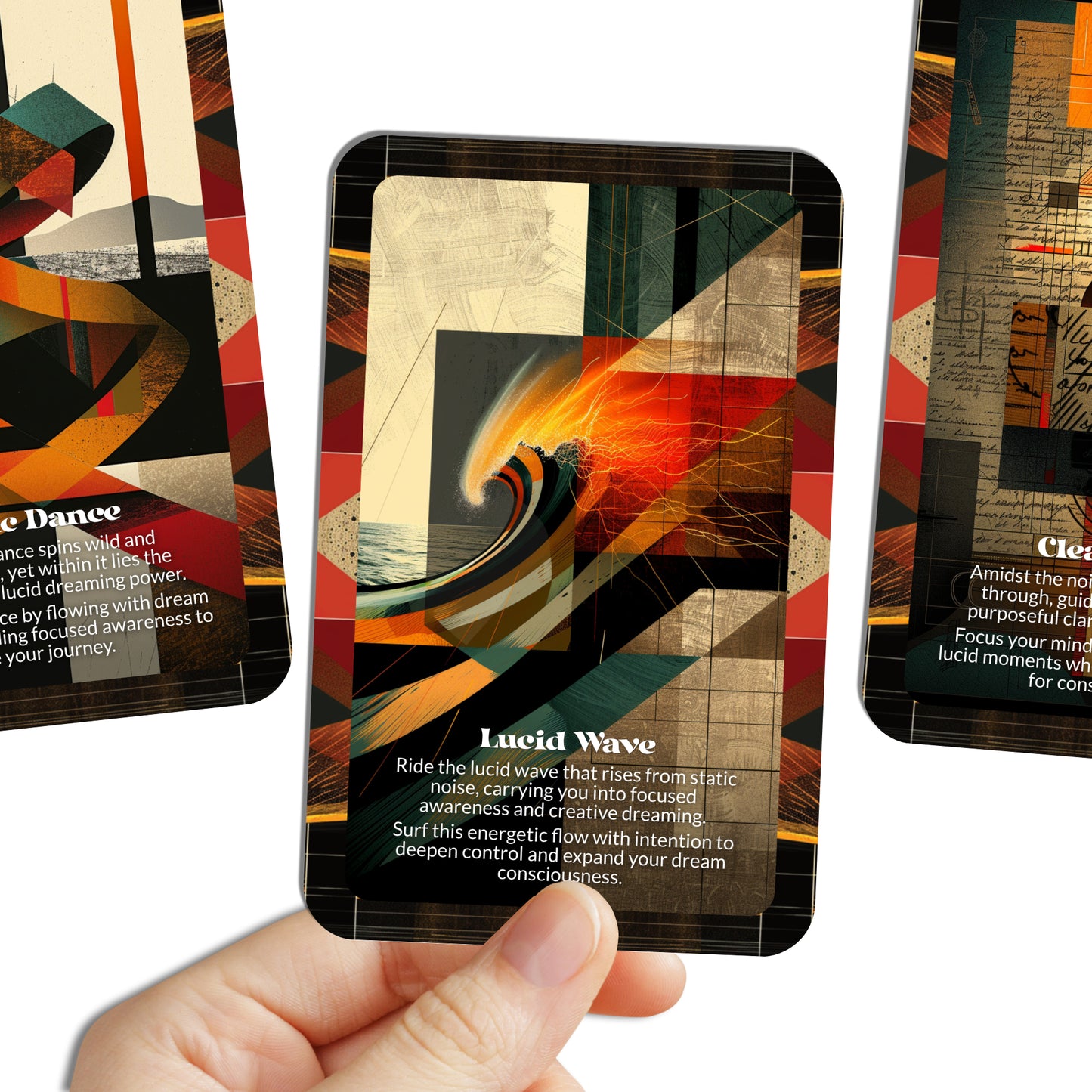 Lucid Static – A Dreamwork Oracle Deck – 22 Oracle Cards – Chaos and Clarity in the Dream Field