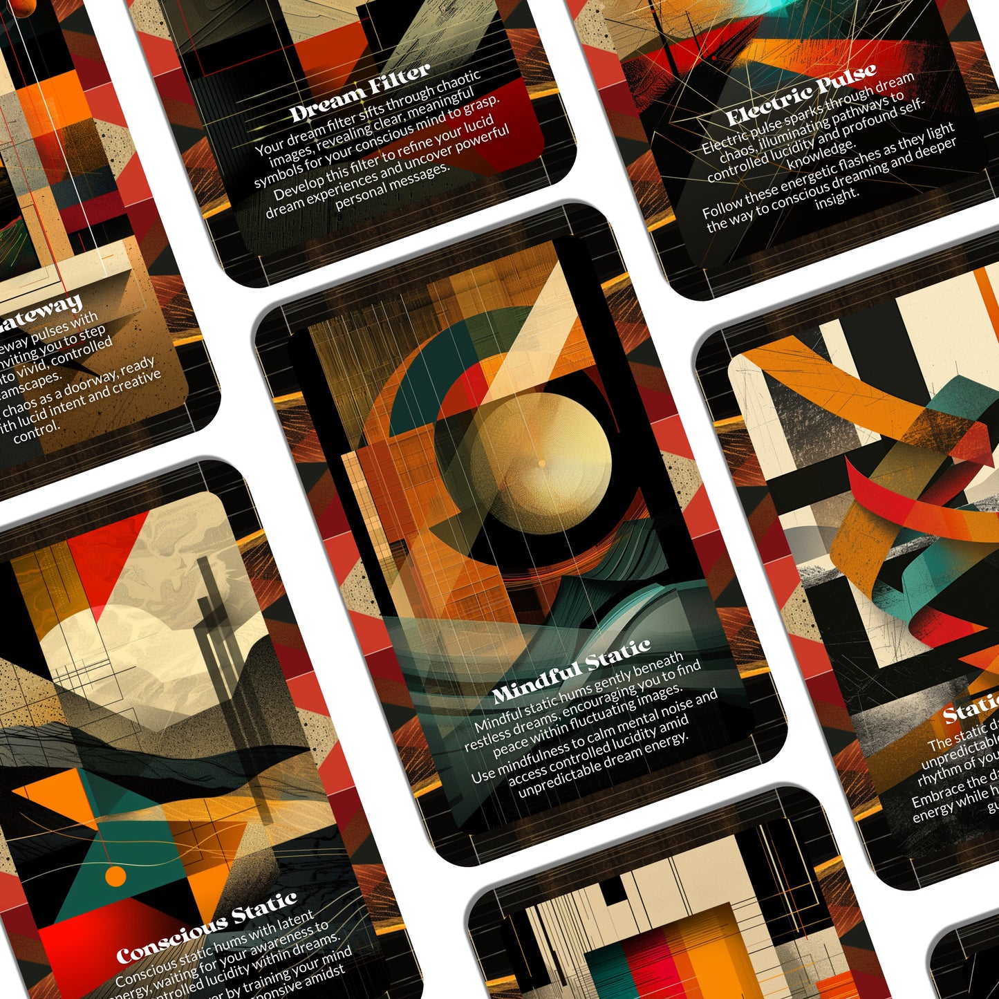 Lucid Static – A Dreamwork Oracle Deck – 22 Oracle Cards – Chaos and Clarity in the Dream Field