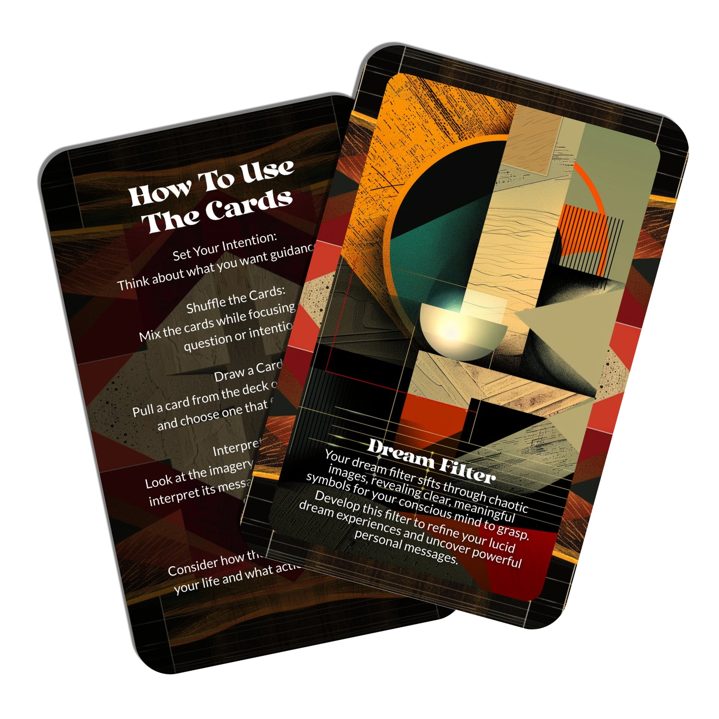 Lucid Static – A Dreamwork Oracle Deck – 22 Oracle Cards – Chaos and Clarity in the Dream Field