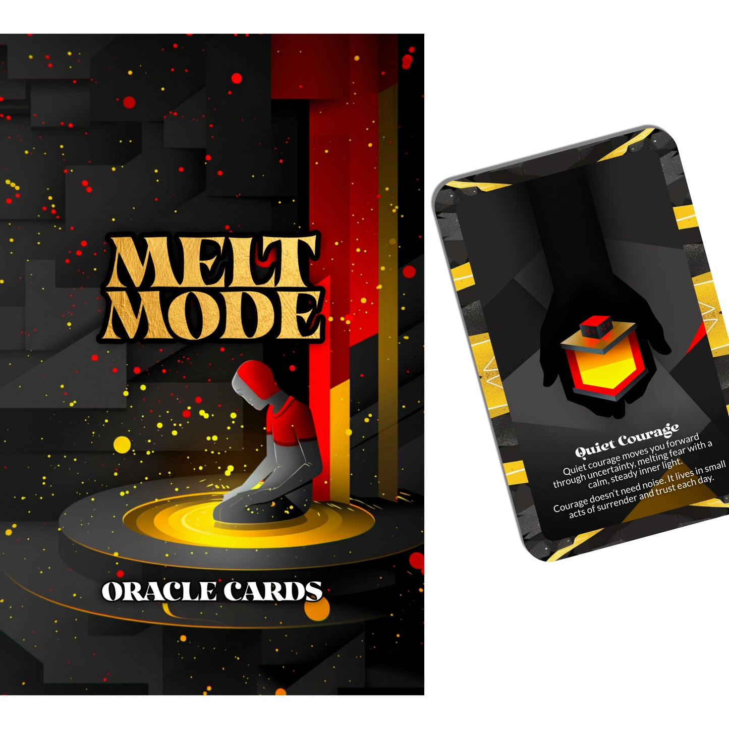 Melt Mode – A Surrendered Growth Oracle Deck – 22 Oracle Cards – Dissolve, Then Rise Remade
