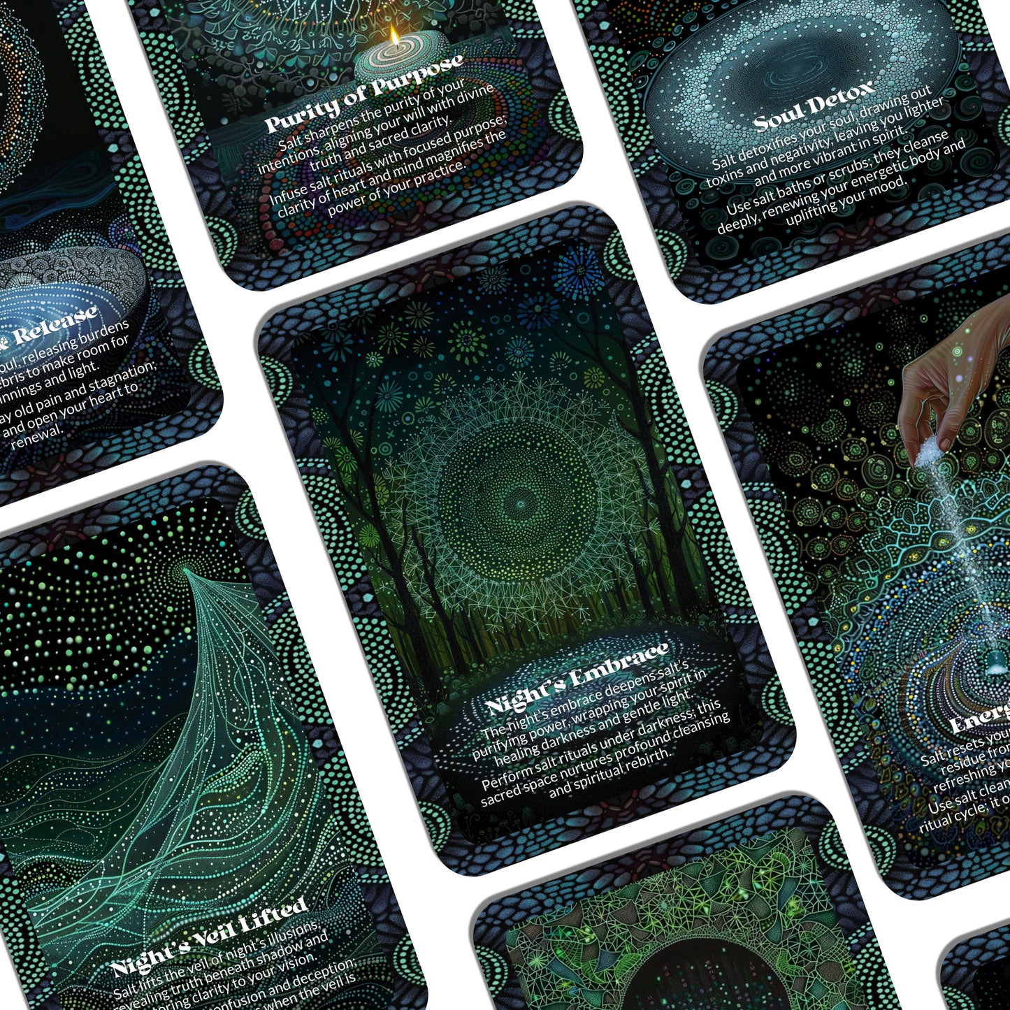 Midnight Salt – A Spiritual Purification Oracle Deck – 22 Oracle Cards – Cleanse in Shadow, Shine in Spirit