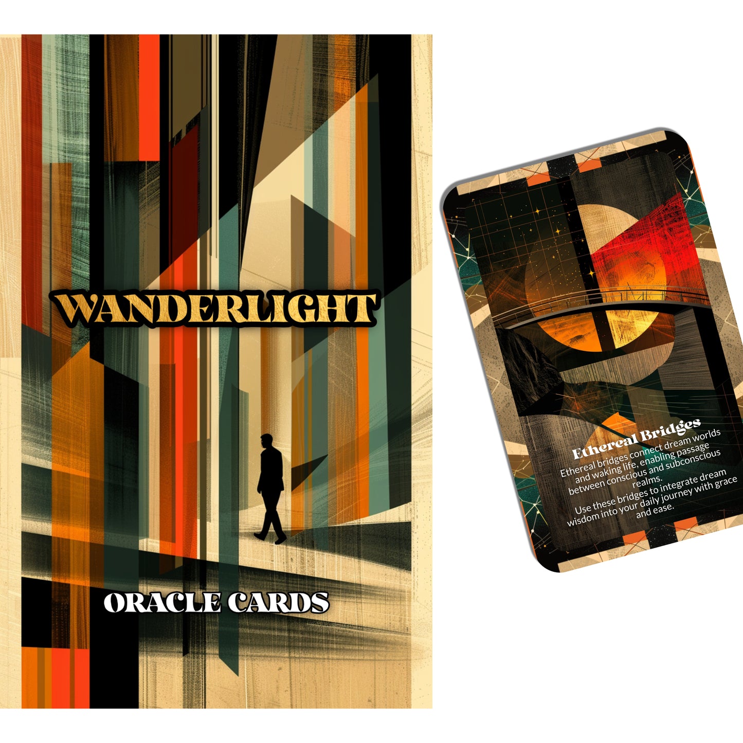 Wanderlight – A Dream Travel Oracle Deck – 22 Oracle Cards – Travel by Soul, Guided by Glow