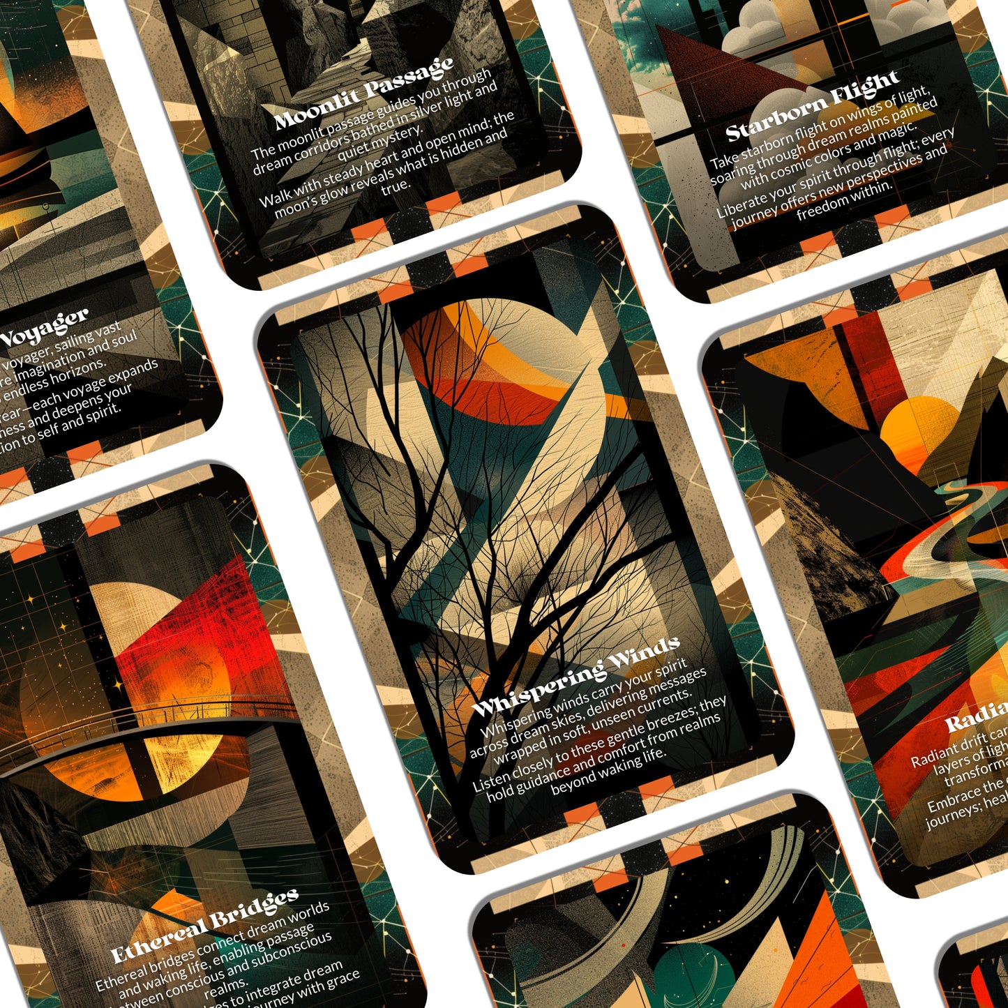 Wanderlight – A Dream Travel Oracle Deck – 22 Oracle Cards – Travel by Soul, Guided by Glow