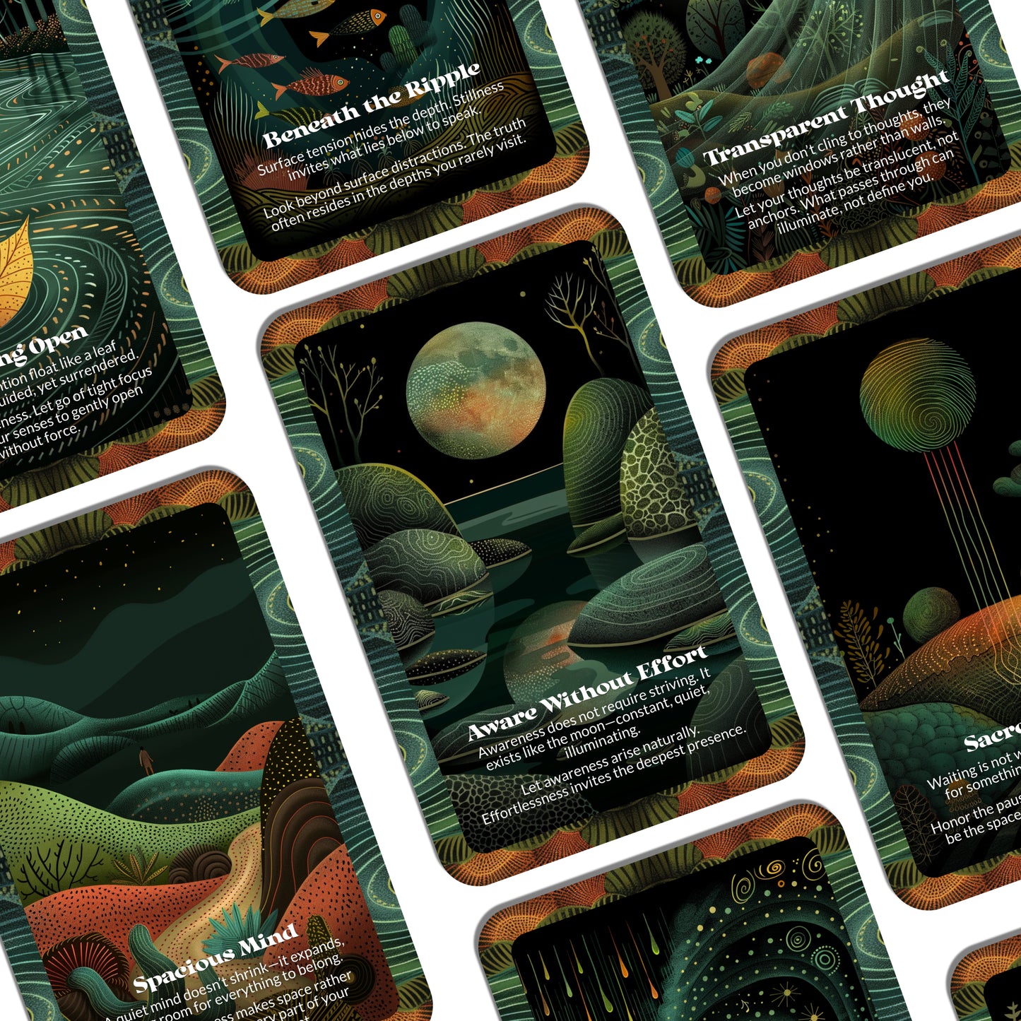 Between Thoughts – A Mindful Awareness Oracle Deck – 22 Oracle Cards – Witness the Silence Between Moments