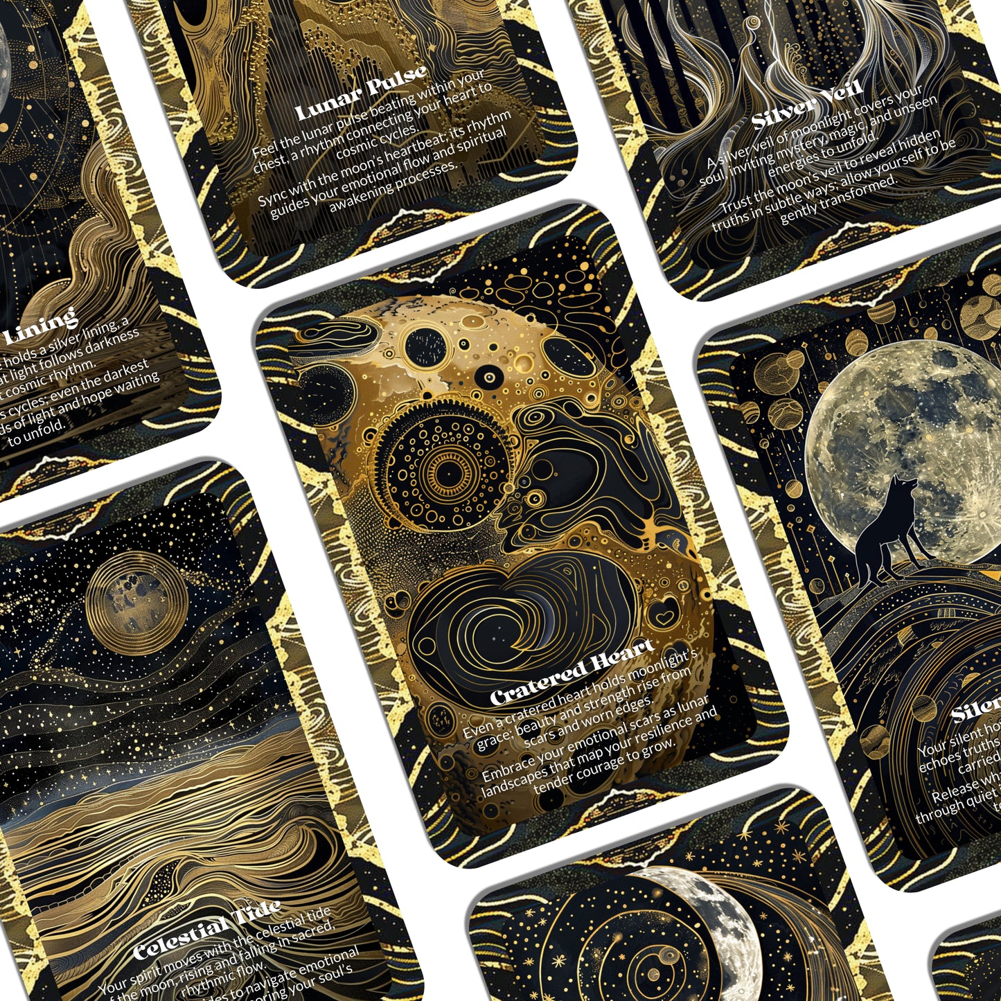 Moonstung – A Lunar Emotion Oracle Deck – 22 Oracle Cards – Where Moonlight Meets the Tender Heart