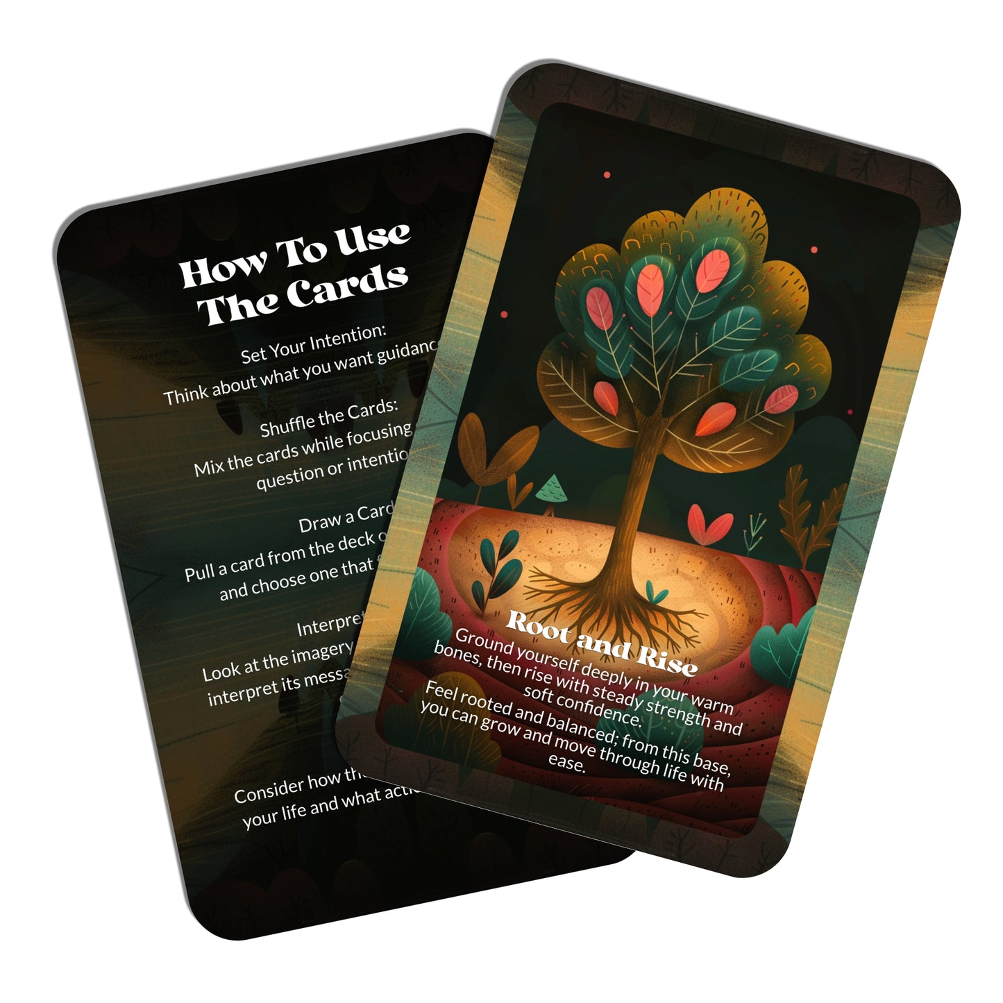 Warm Bones – An Embodied Comfort Oracle Deck – 22 Oracle Cards – Safety that Lives in Your Skin