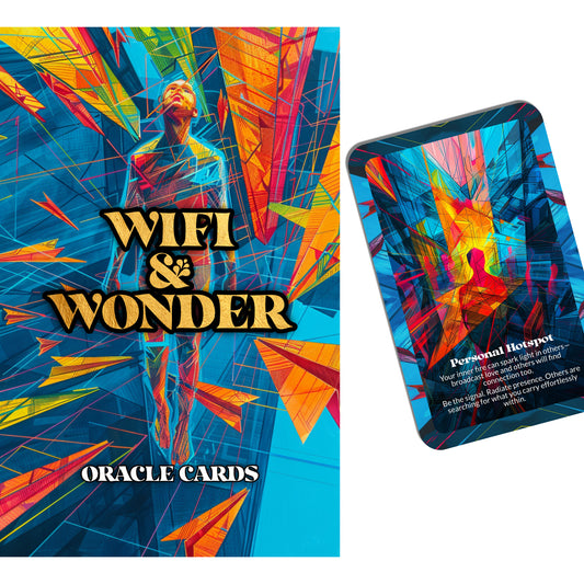 WiFi & Wonder – A Mindful Connectivity Oracle Deck – 22 Oracle Cards – Stay Connected to Self and Spirit