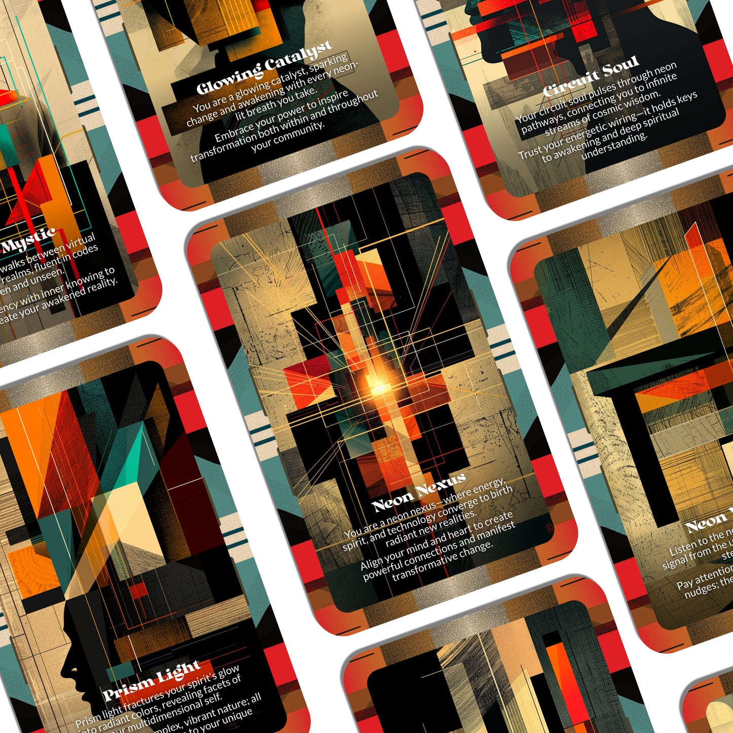 Neon Spirit – A High-Frequency Awakening Oracle Deck – 22 Oracle Cards – Flash Awake in Electric Glow