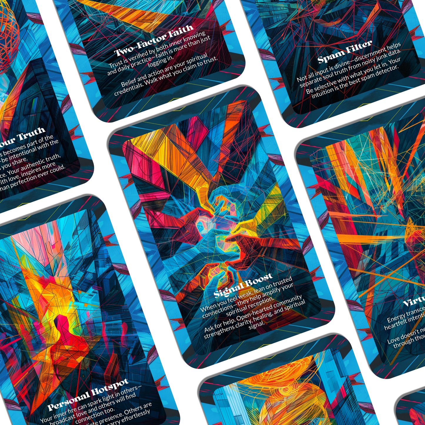 WiFi & Wonder – A Mindful Connectivity Oracle Deck – 22 Oracle Cards – Stay Connected to Self and Spirit