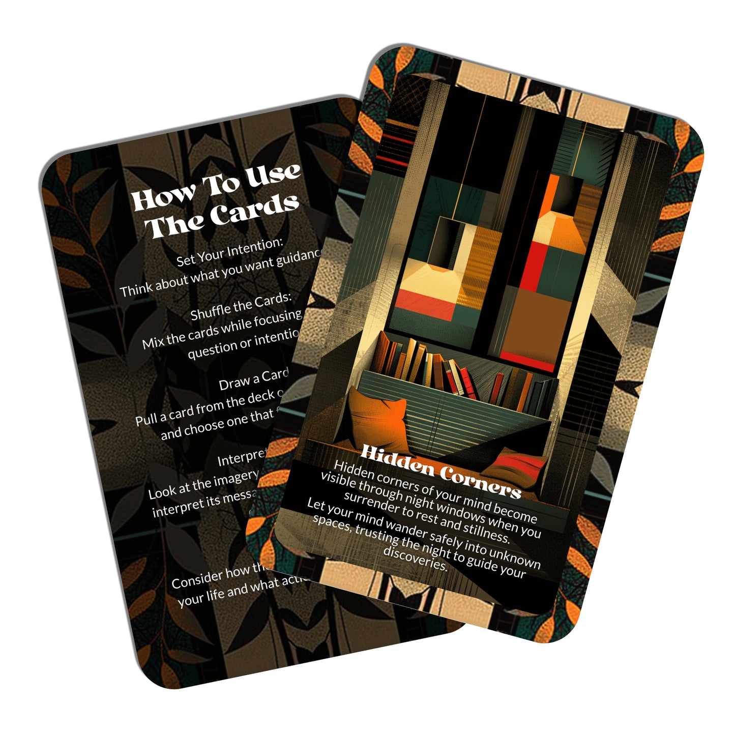 Night Windows – A Nocturnal Insight Oracle Deck – 22 Oracle Cards – Glimpse Truth Through Midnight Glass