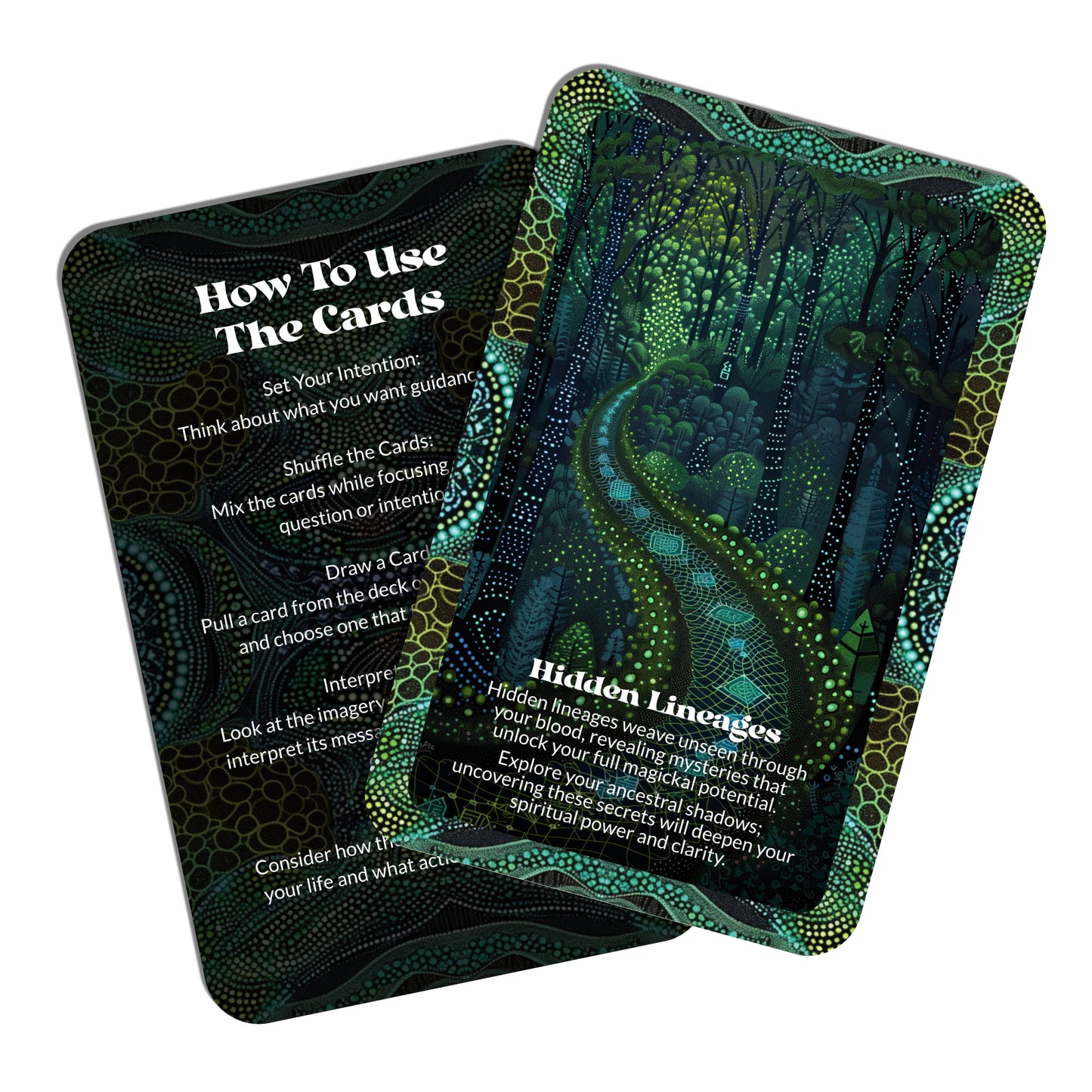 Witch Lines – An Ancestral Magick Oracle Deck – 22 Oracle Cards – The Bloodline is a Spell in Motion