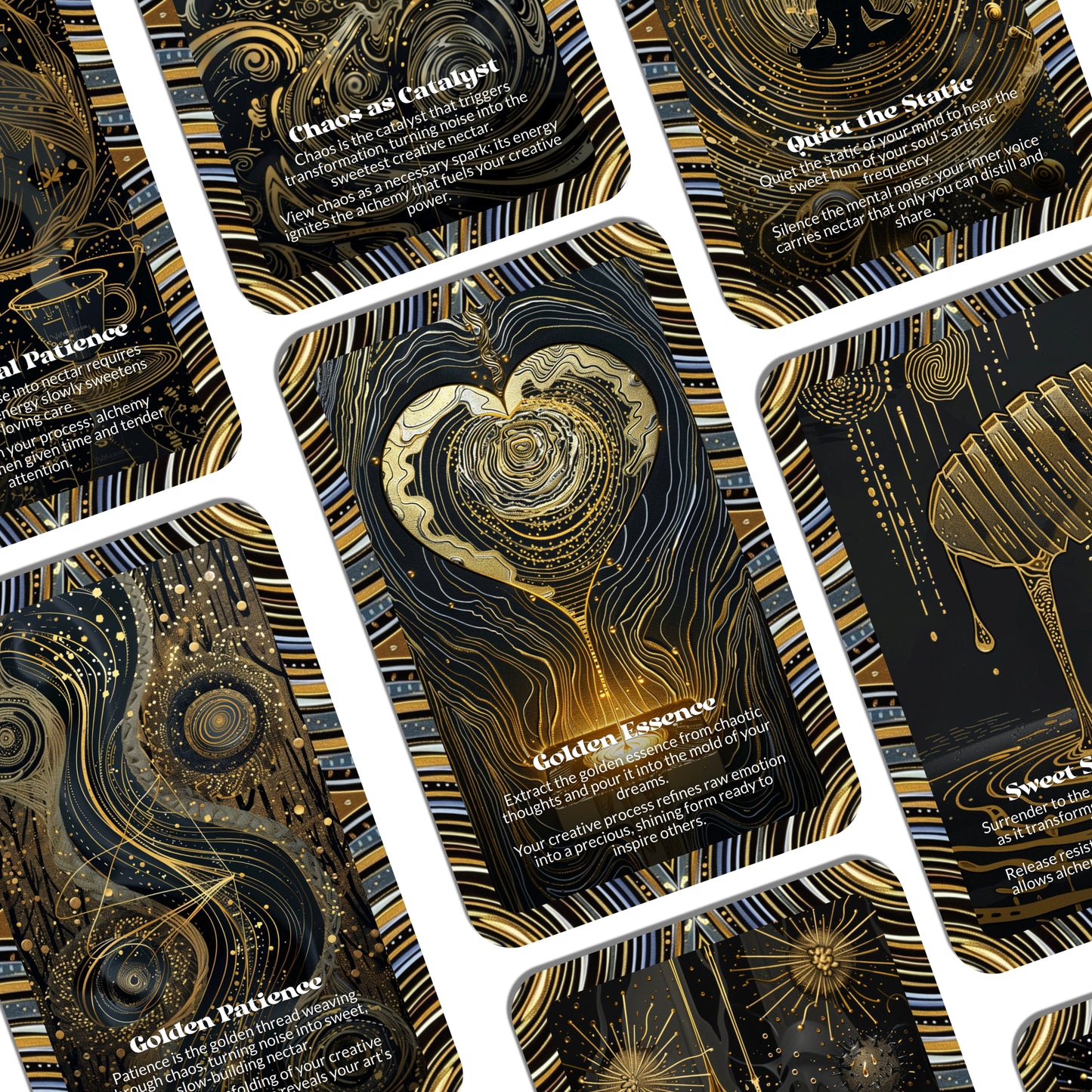 Noise to Nectar – An Artistic Alchemy Oracle Deck – 22 Oracle Cards – Turn Creative Chaos into Gold