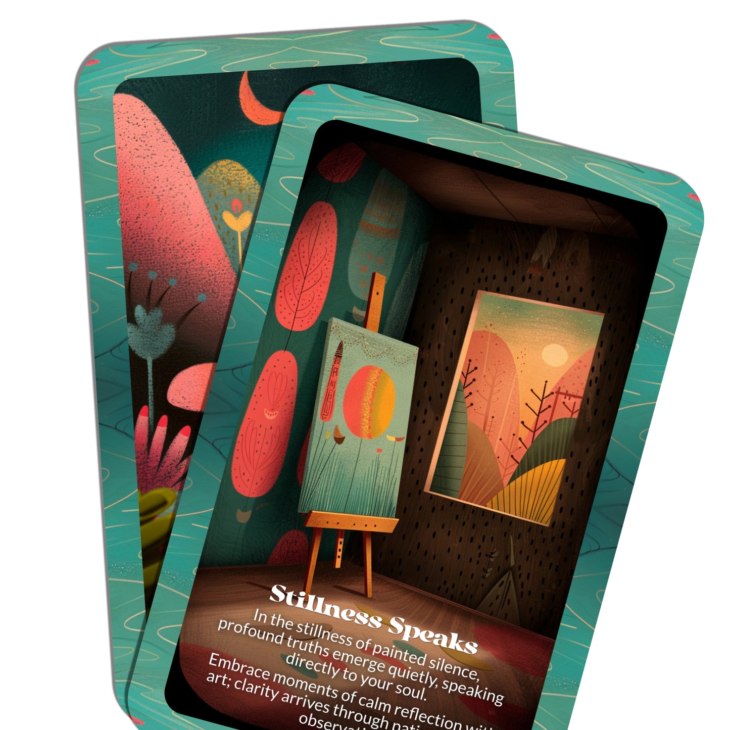 Painted Silence – A Visual Intuition Oracle Deck – 22 Oracle Cards – Quiet Messages in Bold Strokes