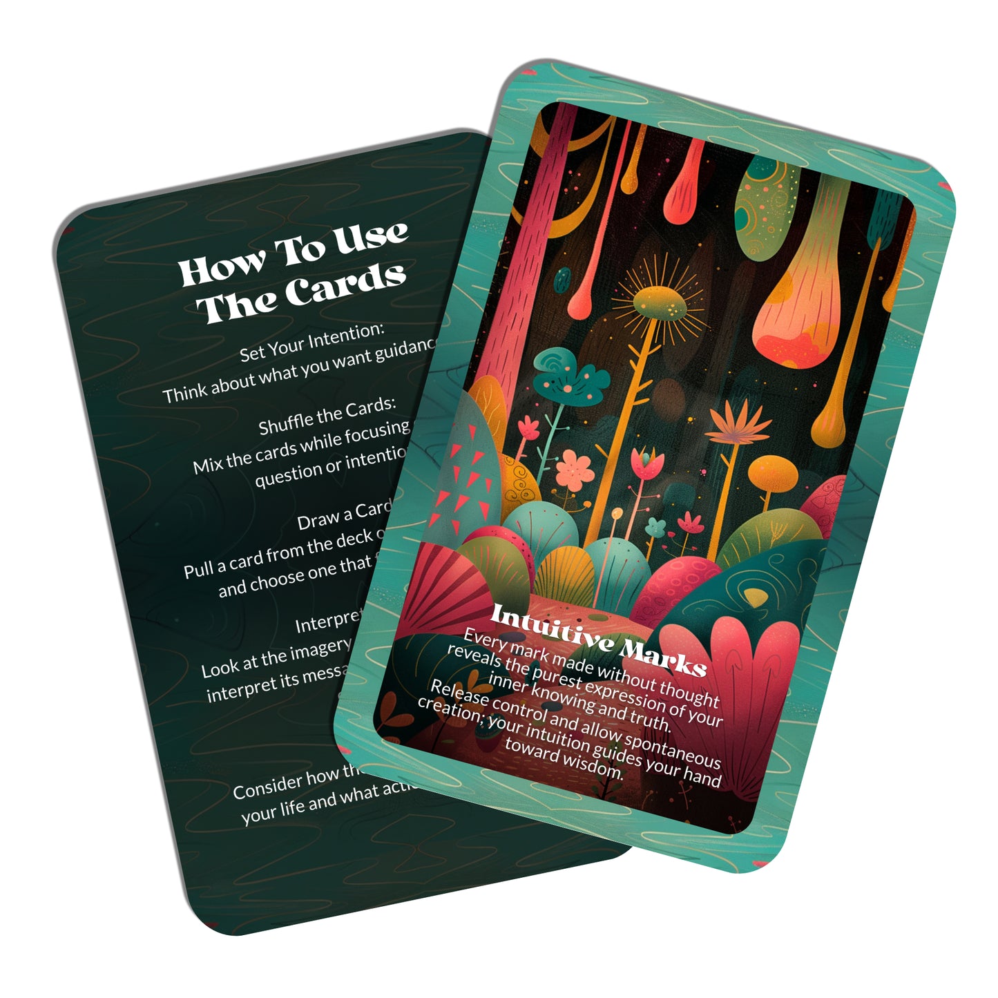 Painted Silence – A Visual Intuition Oracle Deck – 22 Oracle Cards – Quiet Messages in Bold Strokes