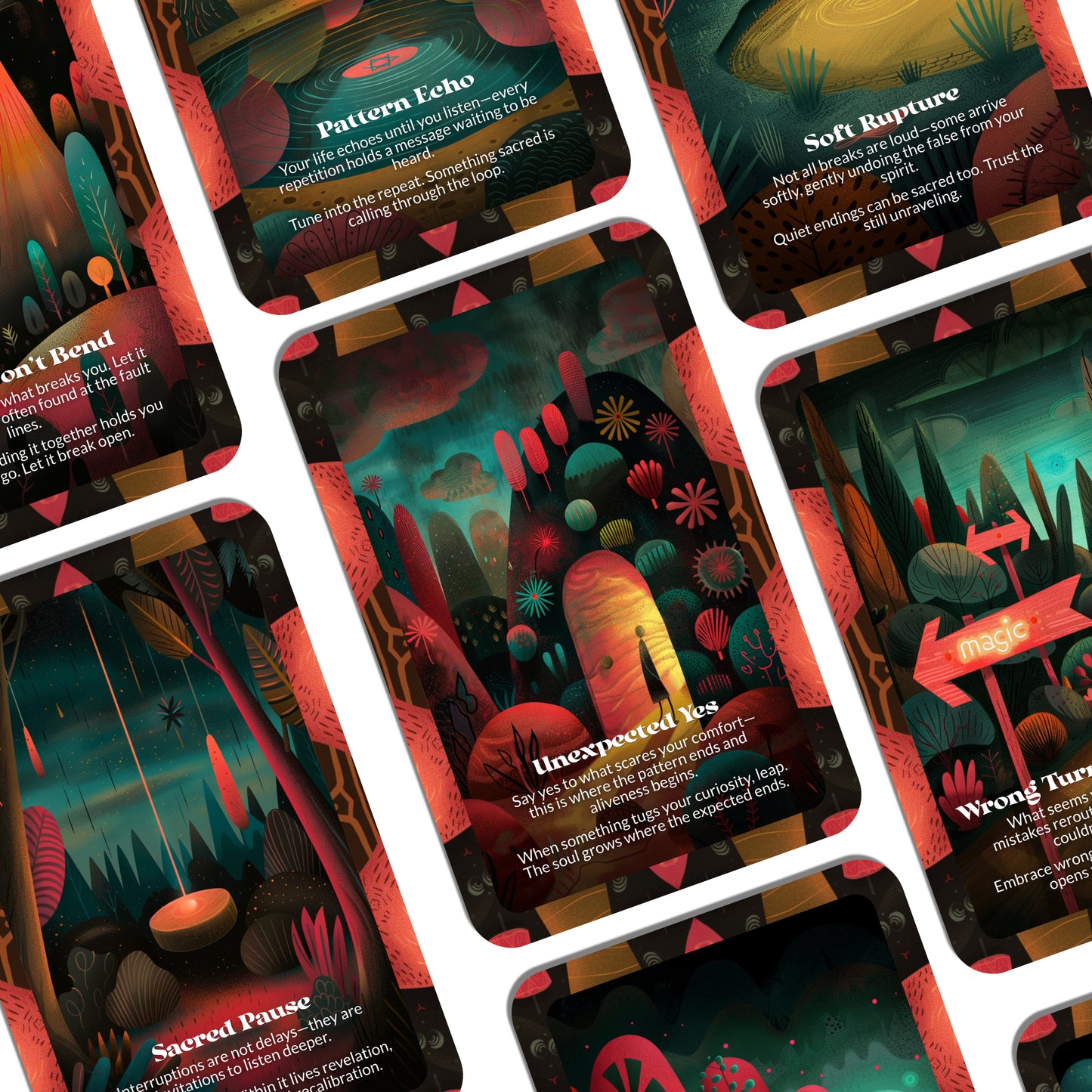 Pattern Break – A Life Disruption Oracle Deck – 22 Oracle Cards – When the Cycle Cracks, Step Through