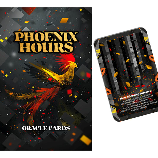 Phoenix Hours – A Rebirth Oracle Deck – 22 Oracle Cards – Burn Through Time, Rise on New Wings