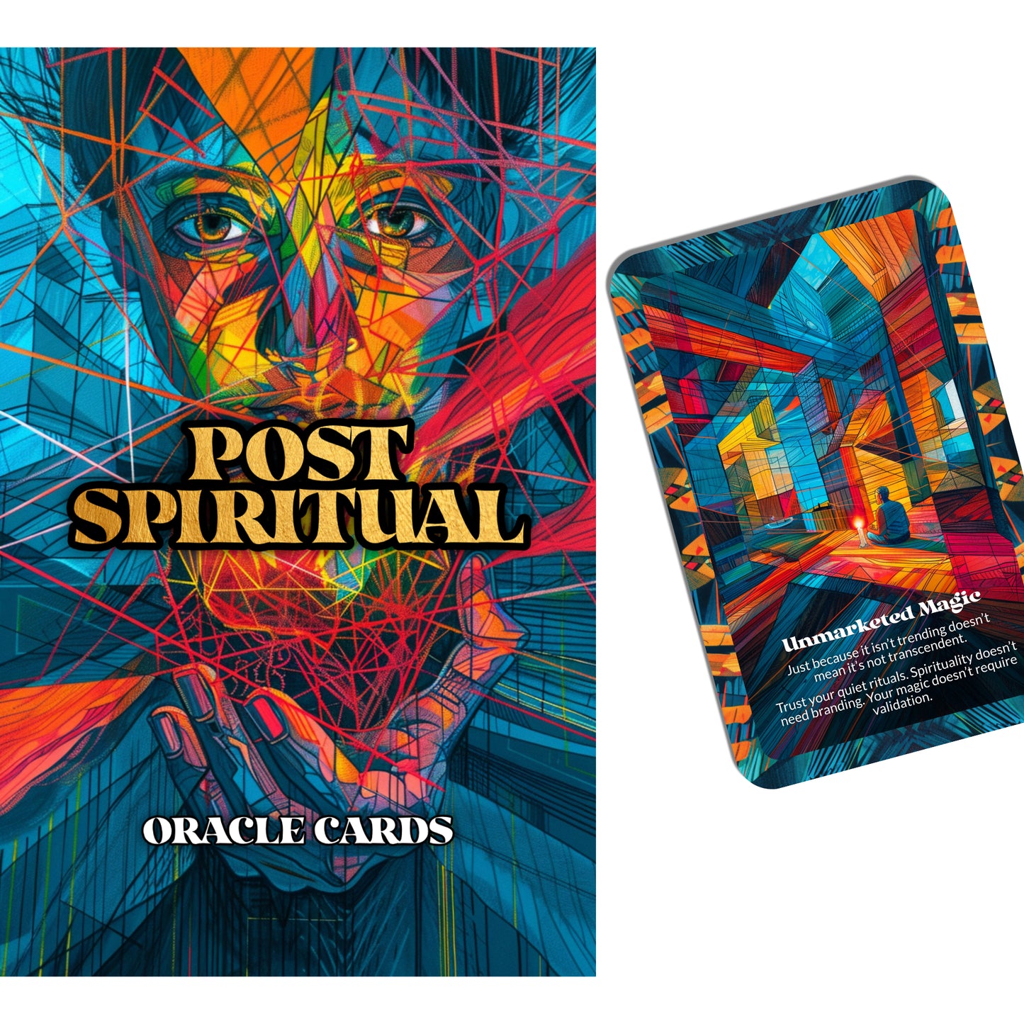 Post-Spiritual – A Modern Mystic Oracle Deck – 22 Oracle Cards – Spirit After the Hashtags Fade