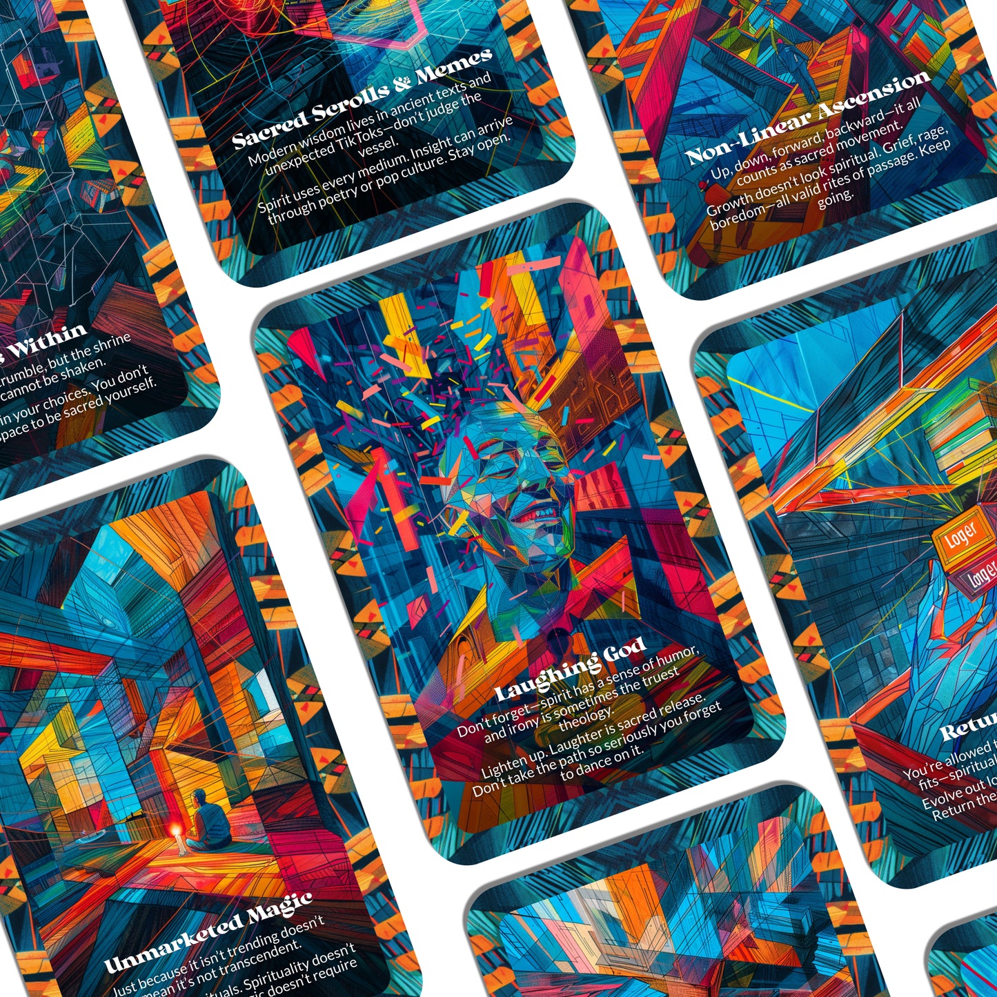 Post-Spiritual – A Modern Mystic Oracle Deck – 22 Oracle Cards – Spirit After the Hashtags Fade