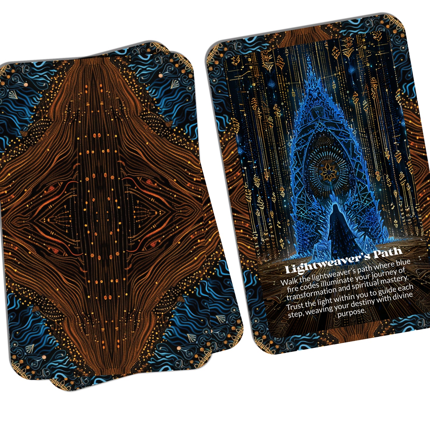 Blue Fire Codes – A Light Activation Oracle Deck – 22 Oracle Cards – Burn Bright with Sacred Frequencies